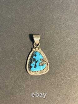 Incredible Vtg Navajo RB Sterling 4 pc. Turquoise pendant-bracelet-earrings