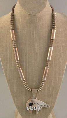 Jack and Mary Tom Vintage Spirit Bear Sterling Silver Bear Necklace 25.5