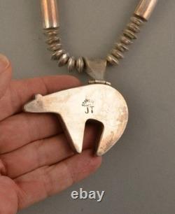 Jack and Mary Tom Vintage Spirit Bear Sterling Silver Bear Necklace 25.5