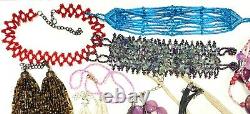 Jewelry Lot Vintage Native American Seed Bead Bracelets Necklaces #F24