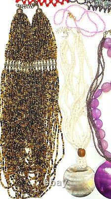 Jewelry Lot Vintage Native American Seed Bead Bracelets Necklaces #F24