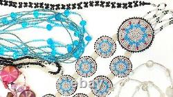 Jewelry Lot Vintage Native American Seed Bead Bracelets Necklaces #F24