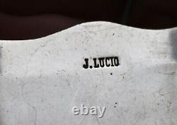 John Lucio Vintage Native American Navajo Sterling Silver Heavy Cuff Bracelet