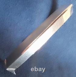 LARGE Sz VINTAGE NAVAJO HEAVY STERLING SILVER CARINATED KNIFE EDGE CUFF BRACELET