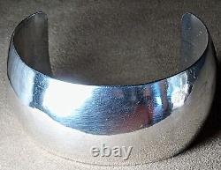 Large Vintage Jessie Claw Navajo Modern Wide Heavy Sterling Silver Cuff Bracelet