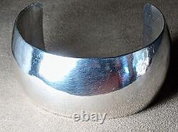 Large Vintage Jessie Claw Navajo Modern Wide Heavy Sterling Silver Cuff Bracelet
