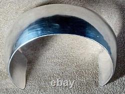 Large Vintage Jessie Claw Navajo Modern Wide Heavy Sterling Silver Cuff Bracelet