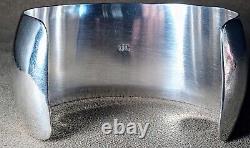 Large Vintage Jessie Claw Navajo Modern Wide Heavy Sterling Silver Cuff Bracelet