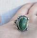 Large Vintage Navajo Ring Native American Jewelry Sterling Silver Turquoise