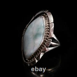 Larimar Ring Vintage Style Silver Native American Jewelry Navajo