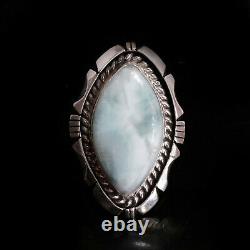 Larimar Ring Vintage Style Silver Native American Jewelry Navajo