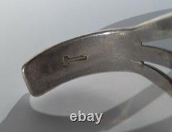 Little Joe Begay Vintage Zuni Silver Inlay Turquoise Knifewing Cuff Bracelet