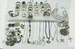 Lot Of Sterling Silver Jewelry 244 Grams Native American, Modern, Vintage