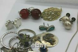 Lot Of Sterling Silver Jewelry 244 Grams Native American, Modern, Vintage