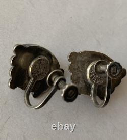 Lot Of Vintage Native American Black Onyx Sterling Silver Jewelry