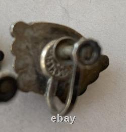 Lot Of Vintage Native American Black Onyx Sterling Silver Jewelry
