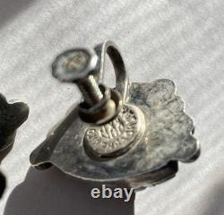 Lot Of Vintage Native American Black Onyx Sterling Silver Jewelry