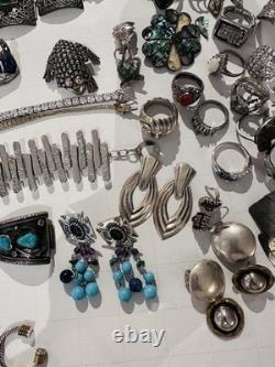 Lot Sterling Silver 925 Vintage Scrap Native American Mexican RLM Jewelry