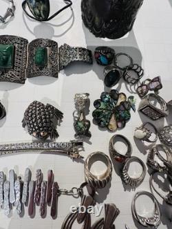 Lot Sterling Silver 925 Vintage Scrap Native American Mexican RLM Jewelry