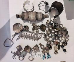 Lot Sterling Silver 925 Vintage Scrap Native American Mexican RLM Jewelry
