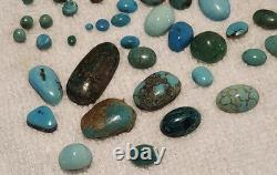 Lot of 52 Vintage/Antique Native American Navajo Jewelry Turquoise Cabechons