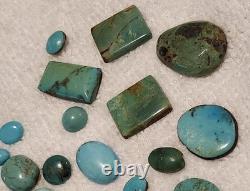 Lot of 52 Vintage/Antique Native American Navajo Jewelry Turquoise Cabechons