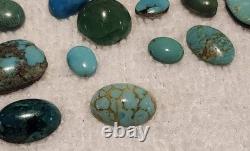 Lot of 52 Vintage/Antique Native American Navajo Jewelry Turquoise Cabechons