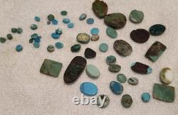 Lot of 52 Vintage/Antique Native American Navajo Jewelry Turquoise Cabechons