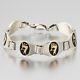 M. M Rogers Native American Kopelli Gold & Silver Bracelet Vintage 1980s Rare