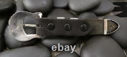 Men's Vintage Native American Navajo 4 Piece Ranger Sterling Silver Buckle Set