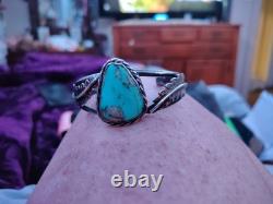 Mens vintage native american turquoise Cuff