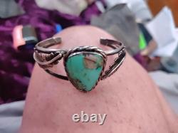 Mens vintage native american turquoise Cuff