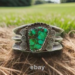 Monster Vintage Navajo Royston Turquoise Cuff 95.5g Native Old Handmade Pawn