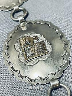 Monumental Vintage Navajo Sterling Silver Gold Filled Concho Belt