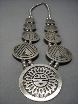 Museum Vintage Hopi/ Navajo Sterling Silver Squash Blossom Necklace Old