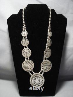 Museum Vintage Hopi/ Navajo Sterling Silver Squash Blossom Necklace Old