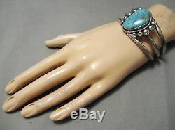 Museum Vintage Navajo #8 Turquoise Sterling Silver Bracelet