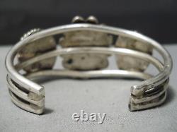 Museum Vintage Navajo Carico Lake Turquois Estelring Silver Bracelet Old