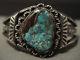 Museum Vintage Navajo Red Mountain Turquoise Silver Coiled Bracelet