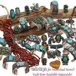 NATIVE AMERICAN JEWELRY LOT Sterling Silver Vintage Old Pawn Antique Turquoise