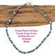 NAVAJO PEARLS Necklace TURQUOISE Sterling Silver Antiqued 5-6mm Beads 16in