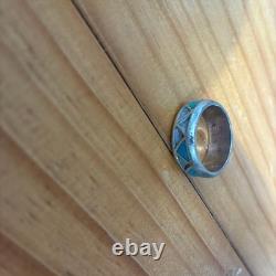 NAVAJO Vintage Indian Jewelry Zuni Ring with Stones, Needs Repair, Signed