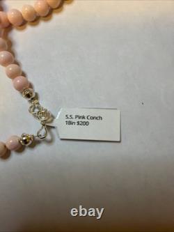 Naomi Garcia Navajo Handmade Pink Conch 18 In Necklace Valued $200.00 4 mm