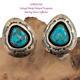 Native American CUFFLINKS Turquoise Sterling Silver OLD PAWN Vintage Mens