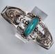 Native American Cuff Bracelet Sterling Silver Fred Harvey Era Bell Trading Read