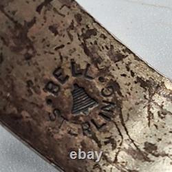 Native American Cuff Bracelet Sterling Silver Fred Harvey Era Bell Trading Read