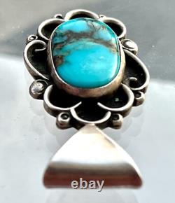 Native American Handmade Navajo Pendent Sterling Silver Kingman Turquoise
