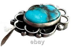 Native American Handmade Navajo Pendent Sterling Silver Kingman Turquoise