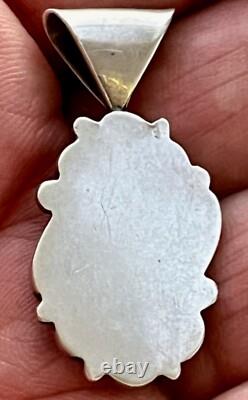 Native American Handmade Navajo Pendent Sterling Silver Kingman Turquoise
