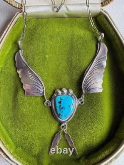 Native American Jewelry Navajo STERLING Marked M Vintage Necklace
